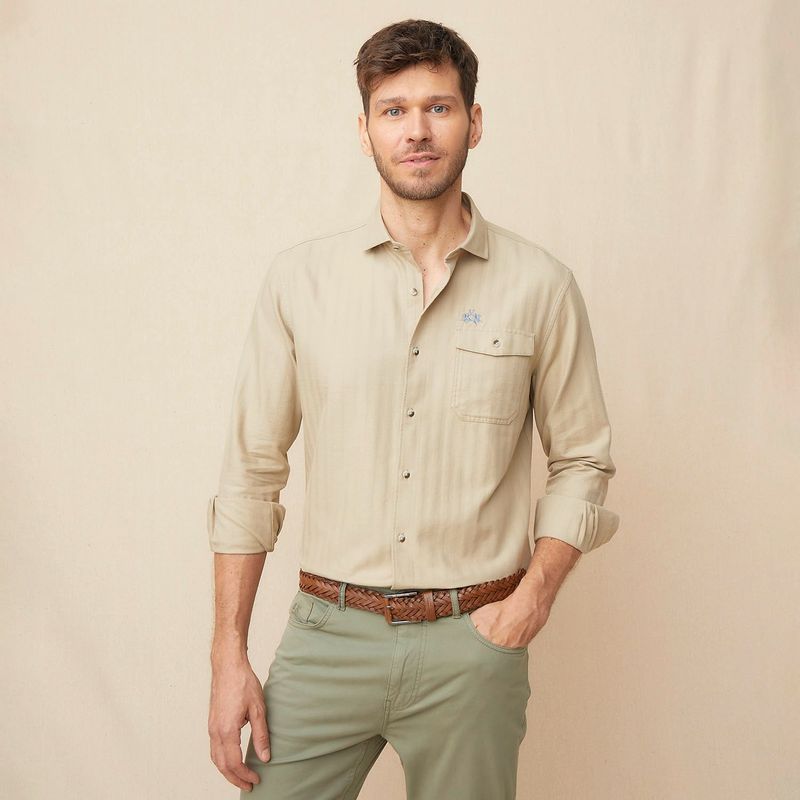 LA MARTINA - Camisa Hombre Manga larga de Algodón La Martina