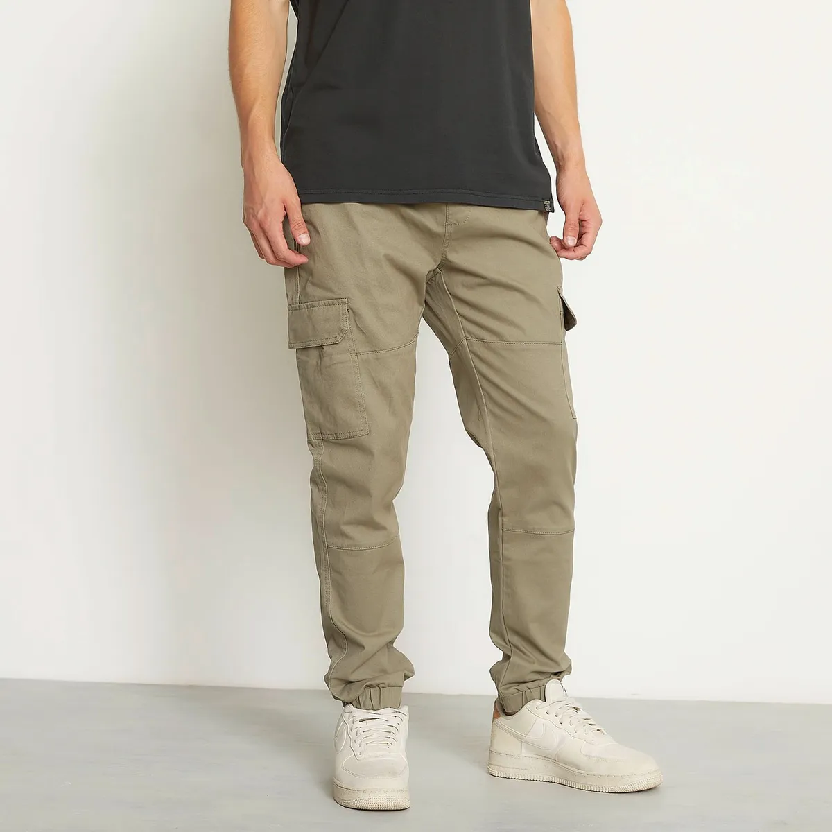 BEARCLIFF - Pantalón cargo Hombre Jogger de Algodón Largo 32 Bearcliff