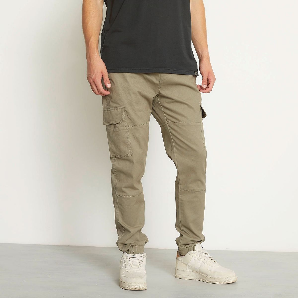 BEARCLIFF - Pantalón cargo Hombre Jogger de Algodón Largo 32 Bearcliff