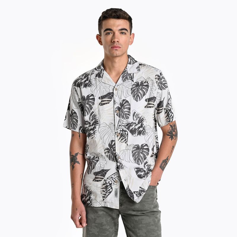 BEARCLIFF - Camisa Hombre de Rayas Manga corta de Algodón Bearcliff