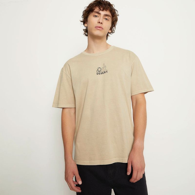 BEARCLIFF - Camiseta Hombre Manga corta con Estampado de Algodón Bearcliff