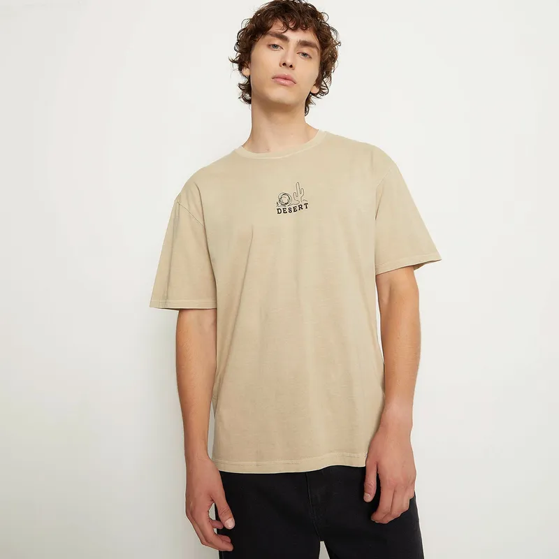 BEARCLIFF - Camiseta Hombre Manga corta con Estampado de Algodón Bearcliff