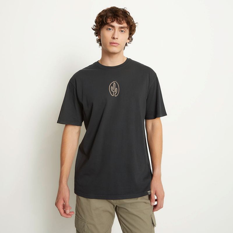 BEARCLIFF - Camiseta Hombre Manga corta con Estampado de Algodón Bearcliff