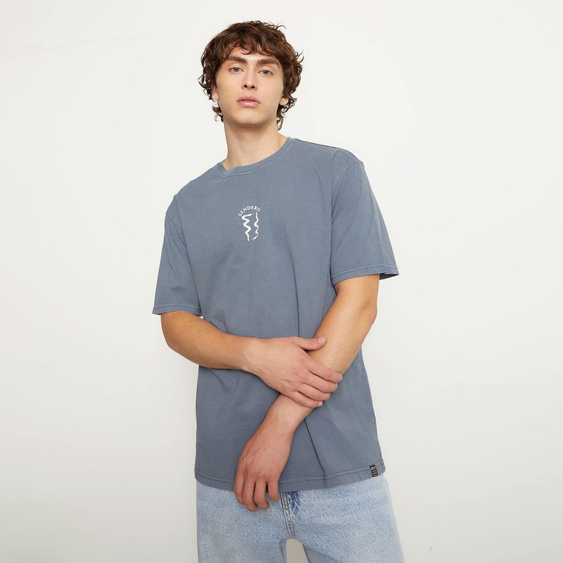 BEARCLIFF - Camiseta Hombre Manga corta con Estampado de Algodón Bearcliff