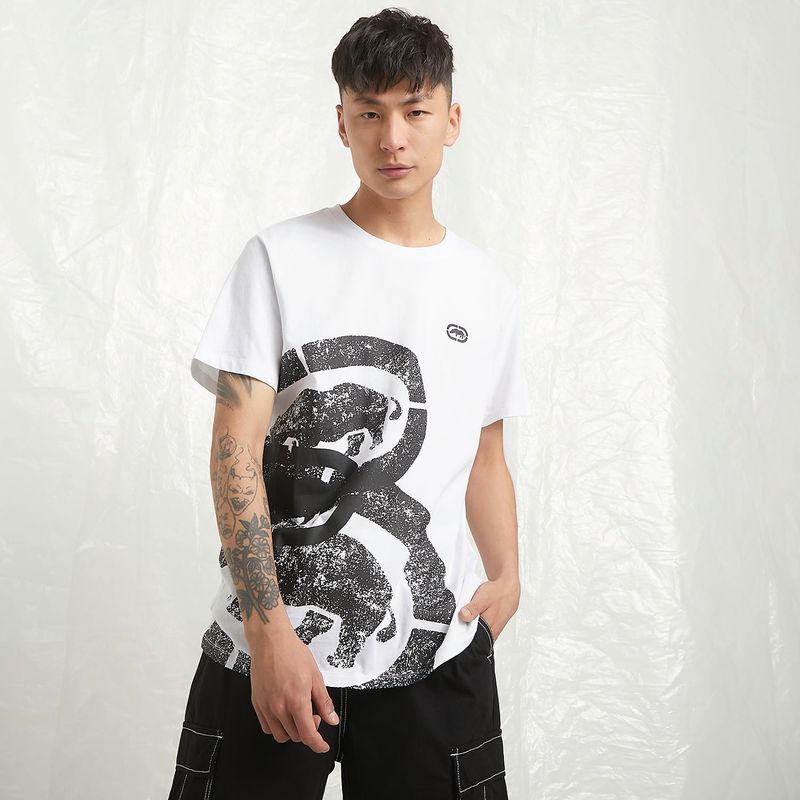 ECKO - Camiseta Hombre Manga corta con Estampado de Algodón Ecko