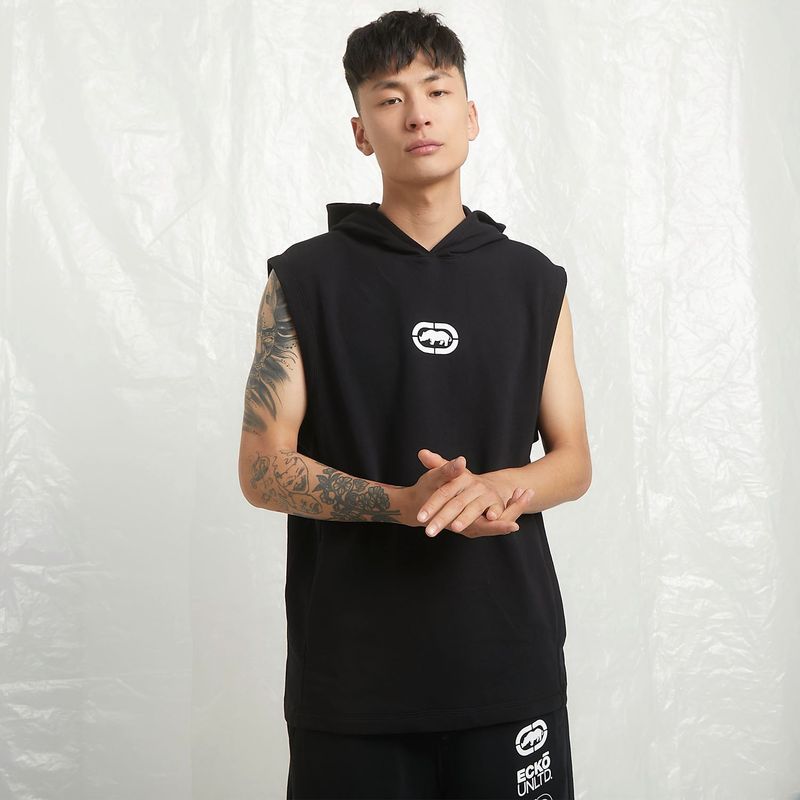 ECKO - Chaleco Hombre con Logo de Algodón Ecko