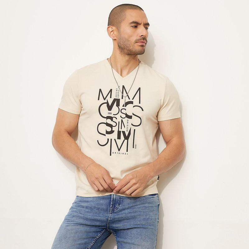 MOSSIMO - Camiseta Hombre Manga corta Logo de Algodón Mossimo