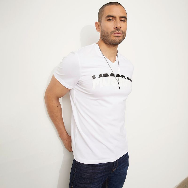 MOSSIMO - Camiseta Hombre Manga corta Logo de Algodón Mossimo