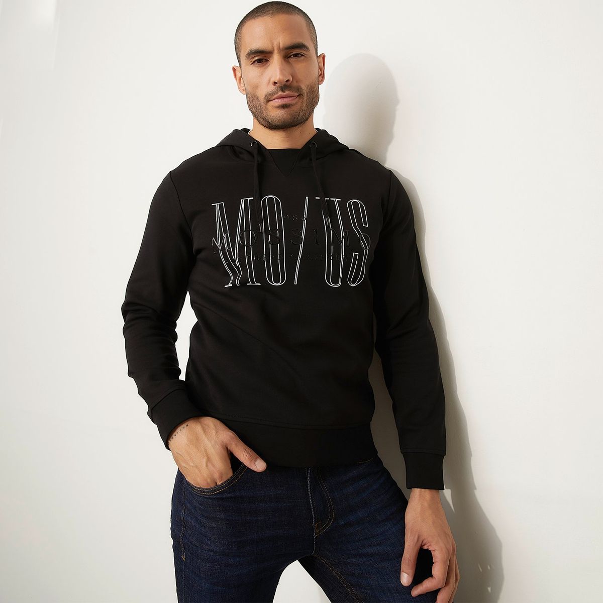 MOSSIMO - Hoodie Hombre con Logo de Algodón Mossimo