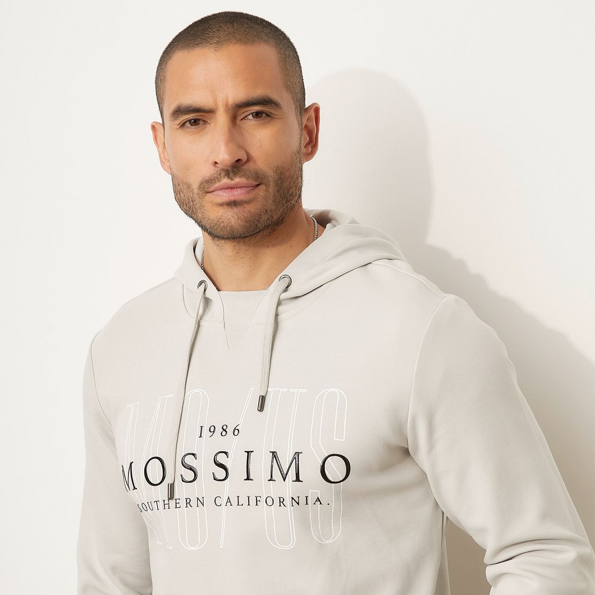 MOSSIMO - Hoodie Hombre con Logo de Algodón Mossimo