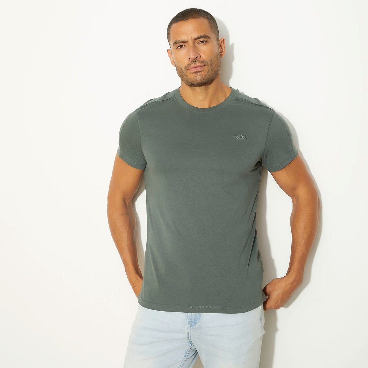 MOSSIMO - Camiseta Hombre Manga corta de Algodón Mossimo