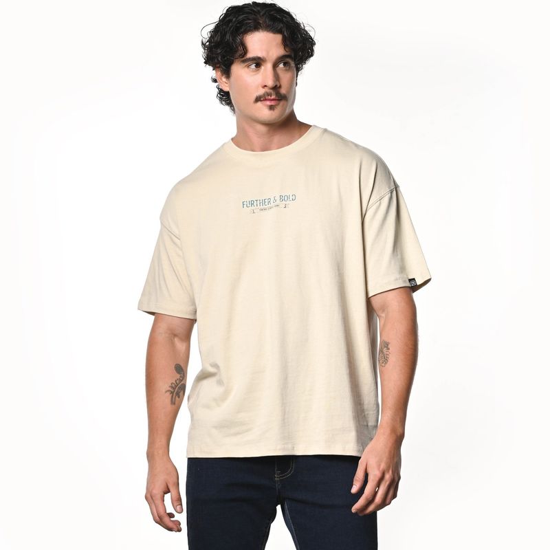 DENIMLAB - Camiseta Hombre Manga corta con Estampado de Algodón Denimlab