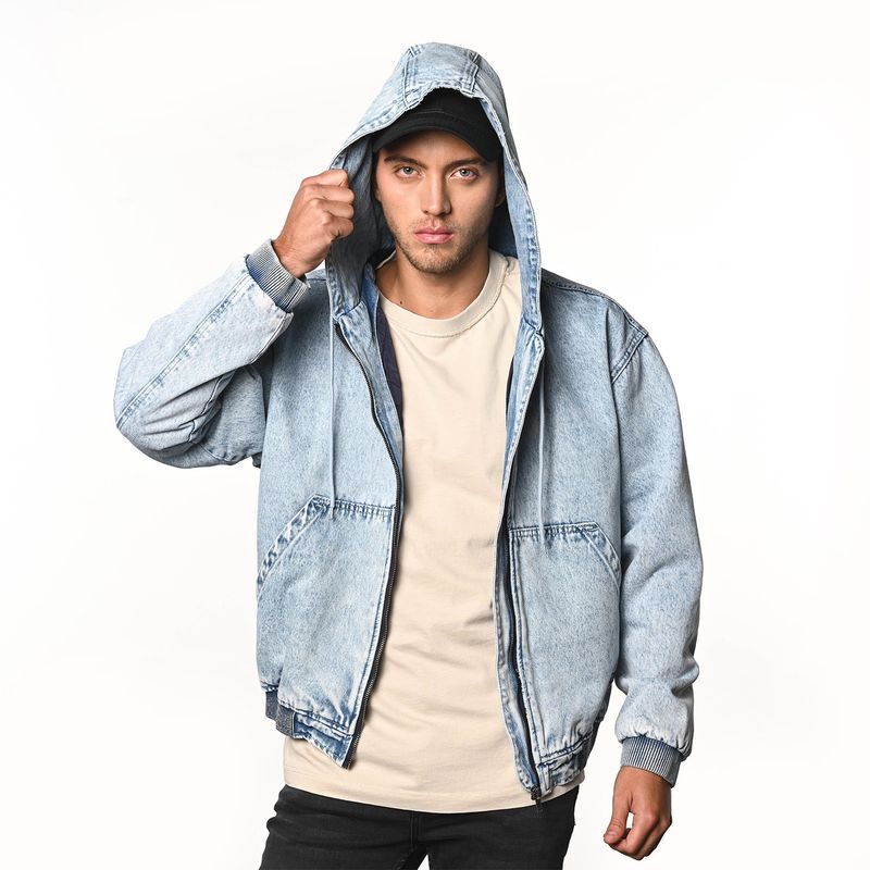 DENIMLAB - Chaqueta de jean Hombre de Algodón Denimlab
