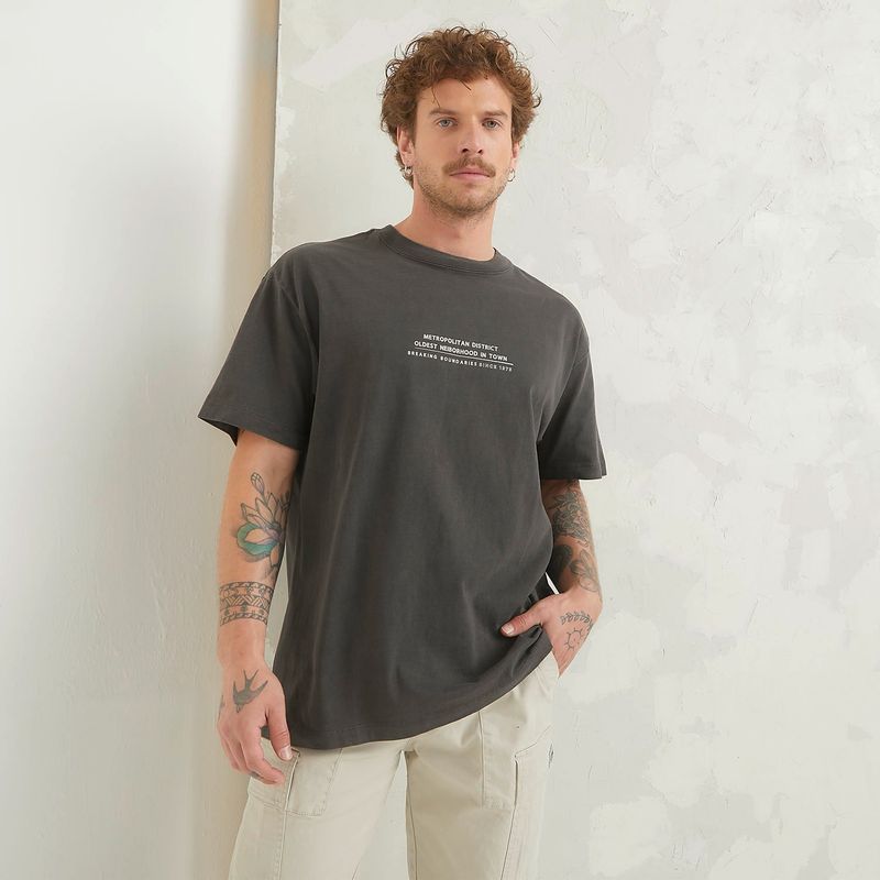DENIMLAB - Camiseta Hombre Manga corta de Algodón Denimlab