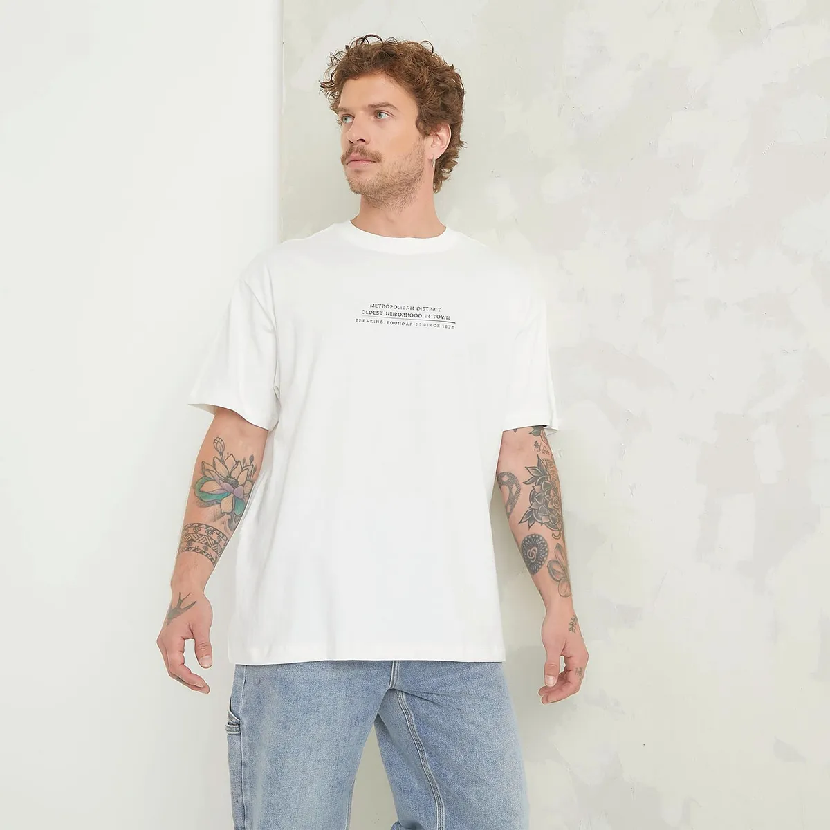 DENIMLAB - Camiseta Hombre Manga corta de Algodón Denimlab