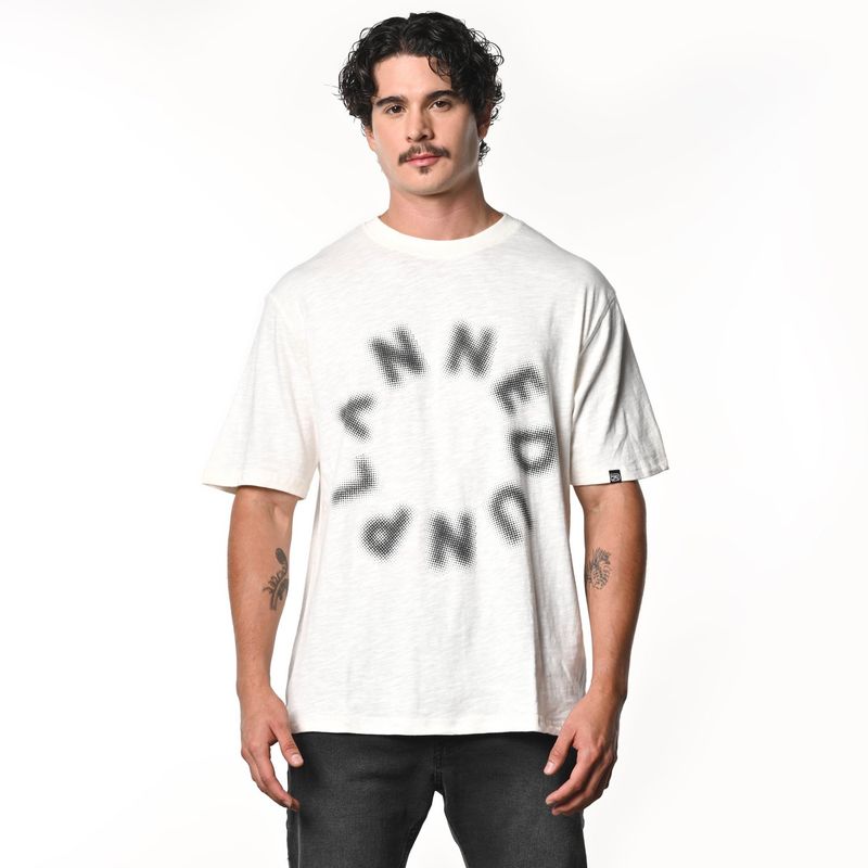 DENIMLAB - Camiseta Hombre Manga corta con Estampado de Algodón Denimlab