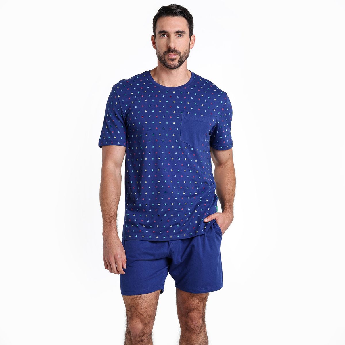 BENETTON - Pijama Hombre Manga corta de Algodón Benetton