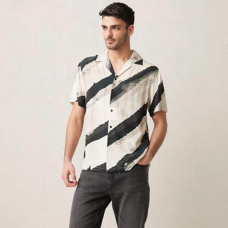 BASEMENT - Camisa Hombre Manga corta Basement