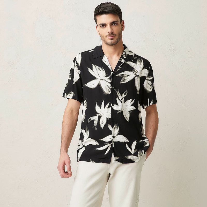 BASEMENT - Camisa Hombre Manga corta Basement