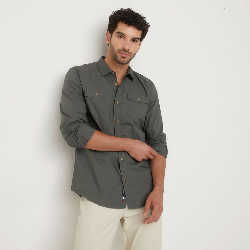 UNIVERSITY CLUB - Camisa Hombre Manga larga de Algodón University Club