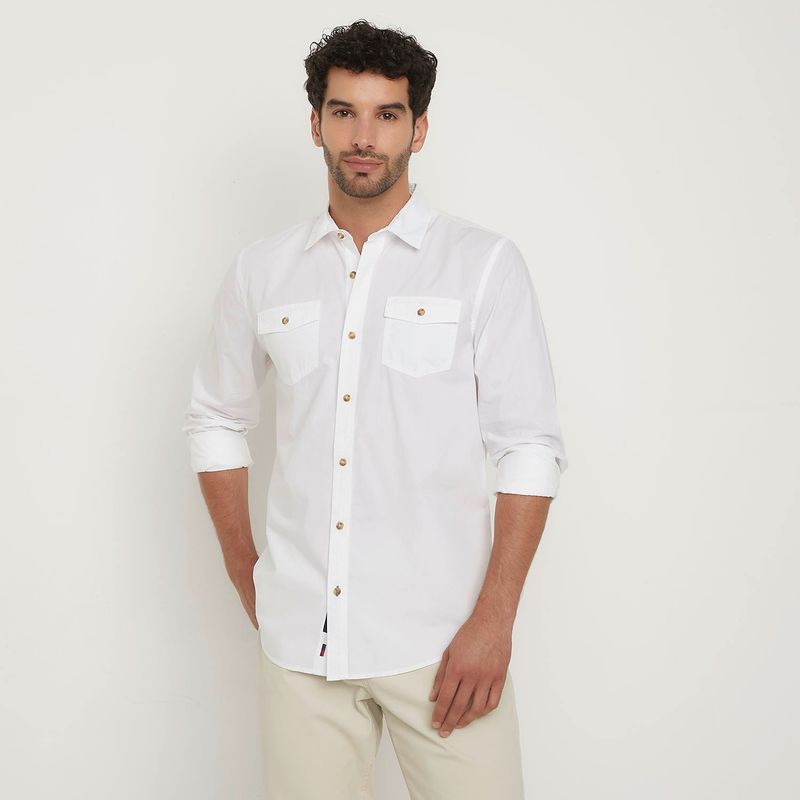 UNIVERSITY CLUB - Camisa Hombre Manga larga de Algodón University Club