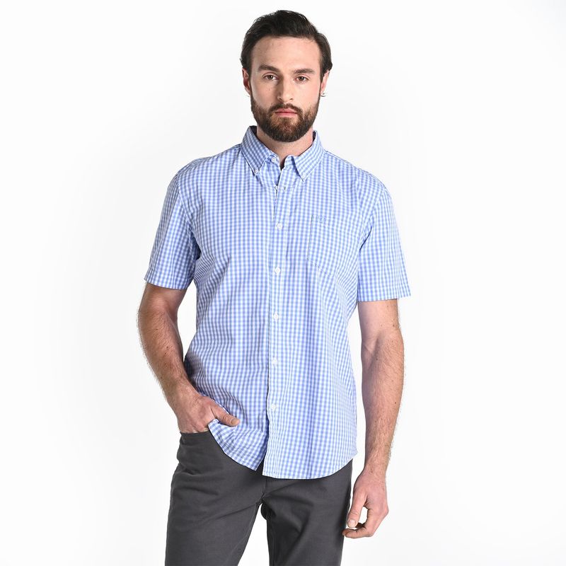 CHRISTIAN LACROIX - Camisa Hombre de Cuadros Manga corta Recto de Algodón Christian Lacroix
