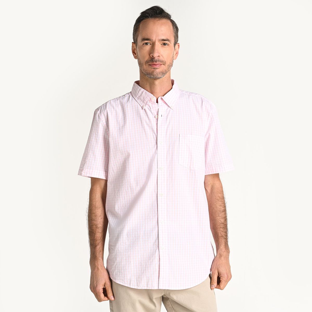 CHRISTIAN LACROIX - Camisa Hombre de Cuadros Manga corta Recto de Algodón Christian Lacroix