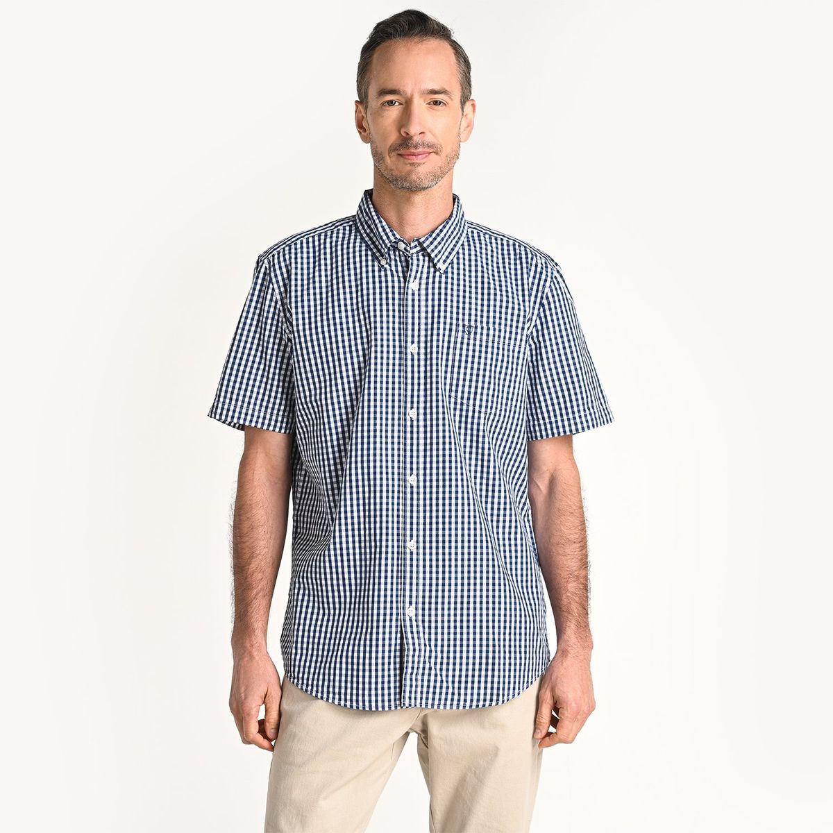 CHRISTIAN LACROIX - Camisa Hombre de Cuadros Manga corta Recto de Algodón Christian Lacroix