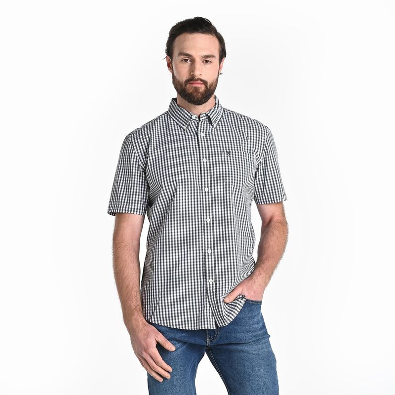 CHRISTIAN LACROIX - Camisa Hombre de Cuadros Manga corta Recto de Algodón Christian Lacroix