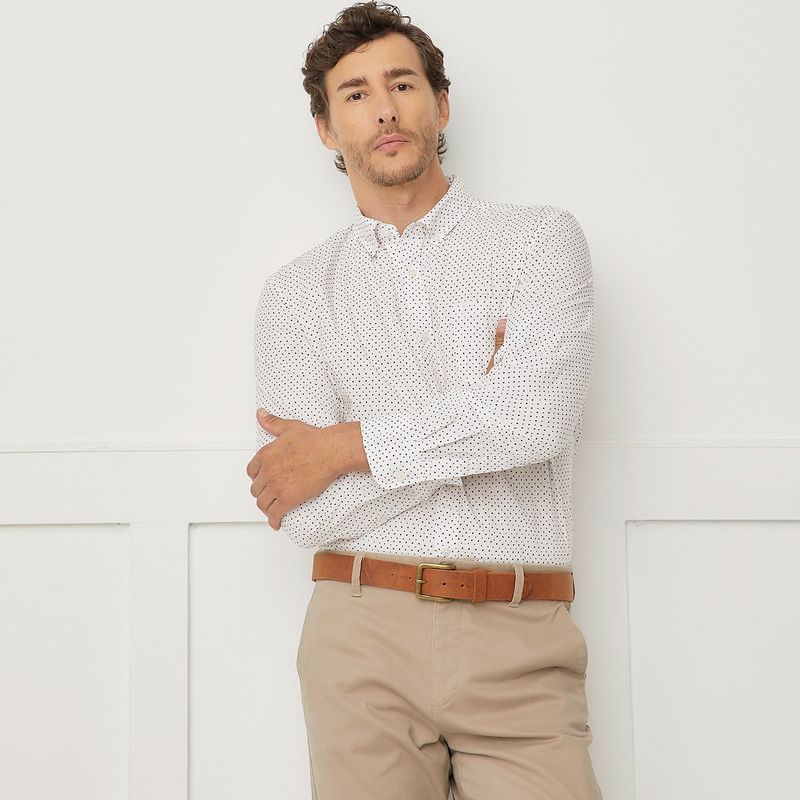 CHRISTIAN LACROIX - Camisa Hombre con Estampado Manga larga Recto de Algodón Christian Lacroix