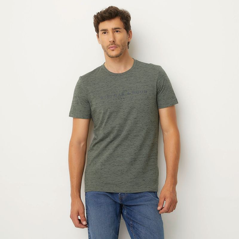 UNIVERSITY CLUB - Camiseta Hombre Manga corta con Estampado de Algodón University Club