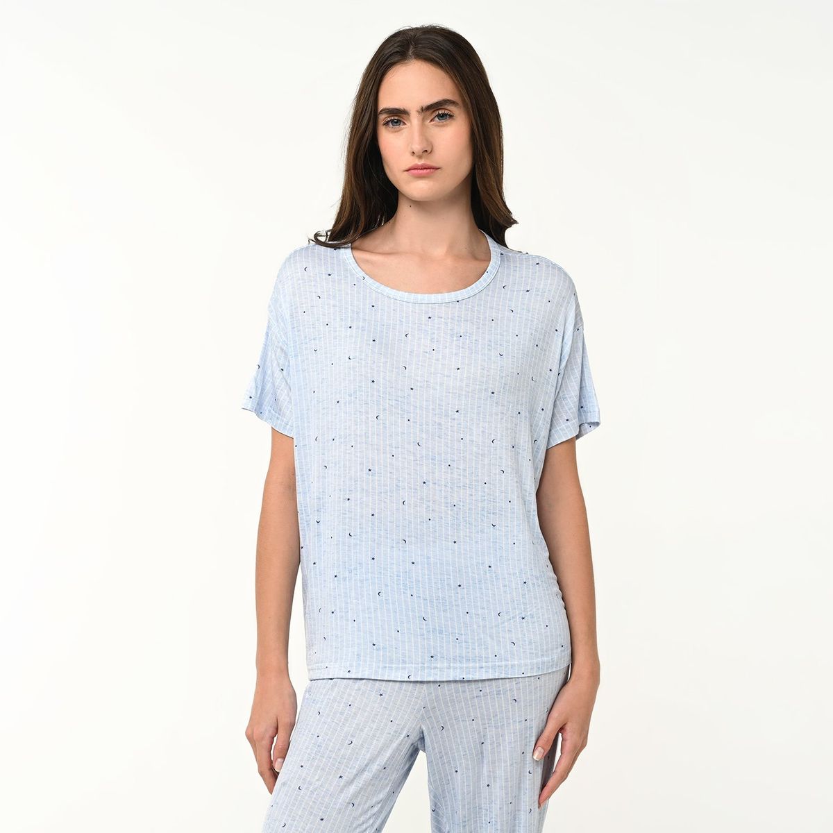 SYBILLA - Conjunto pijama mujer pantalón largo y manga corta Sybilla