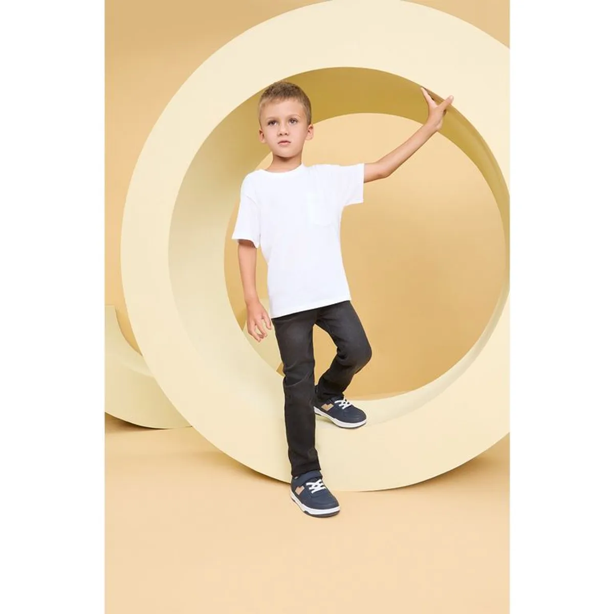 YAMP - Jean para Niño Cintura elásticada de Algodón Yamp