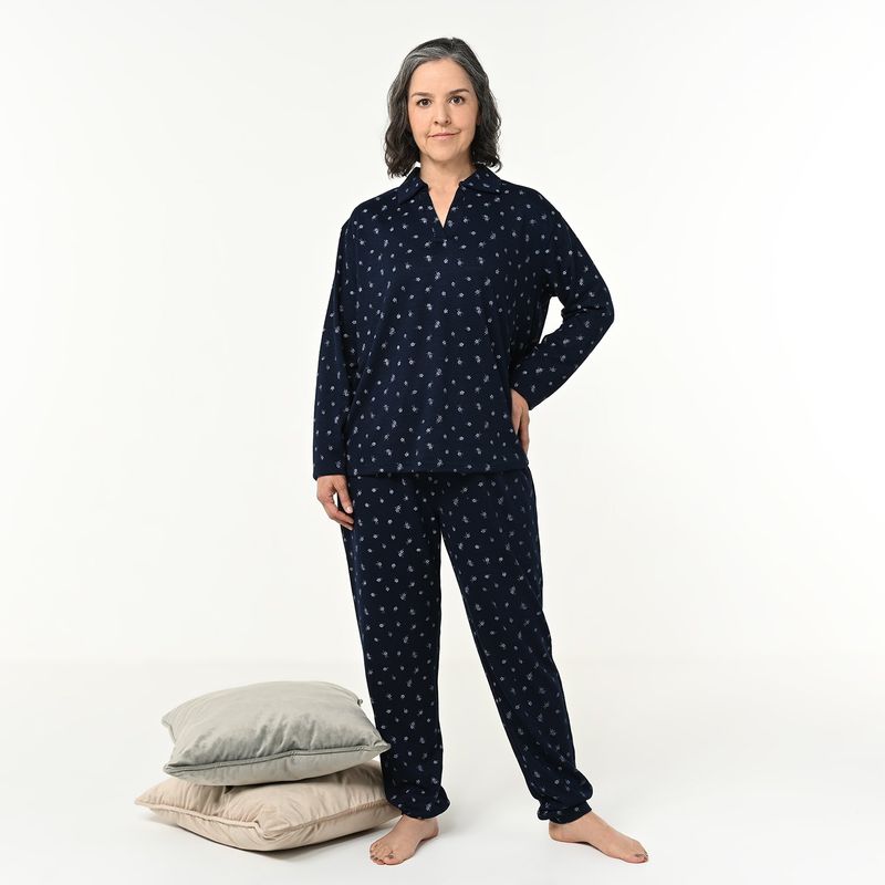 SOUTHLAND - Conjunto pijama mujer pantalón y manga larga Southland