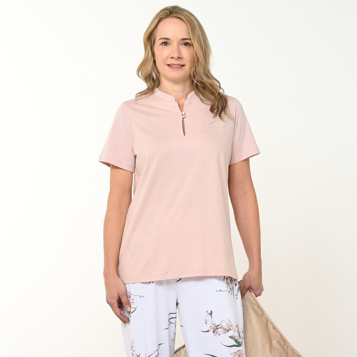 SOUTHLAND - Conjunto pijama mujer pantalón largo y manga corta Southland