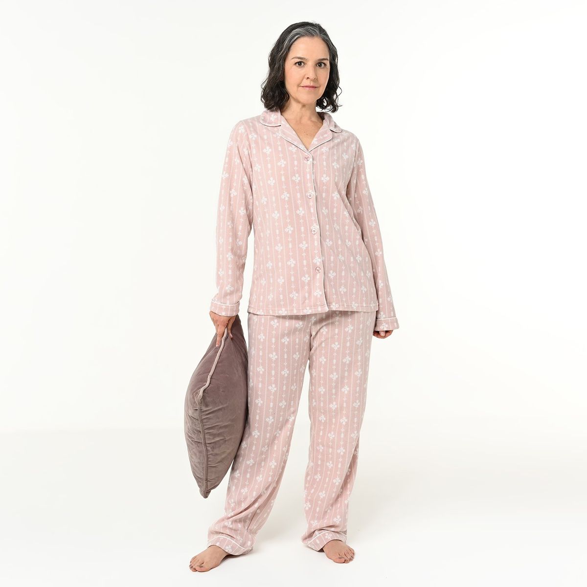 SOUTHLAND - Conjunto pijama mujer pantalón y manga larga Southland