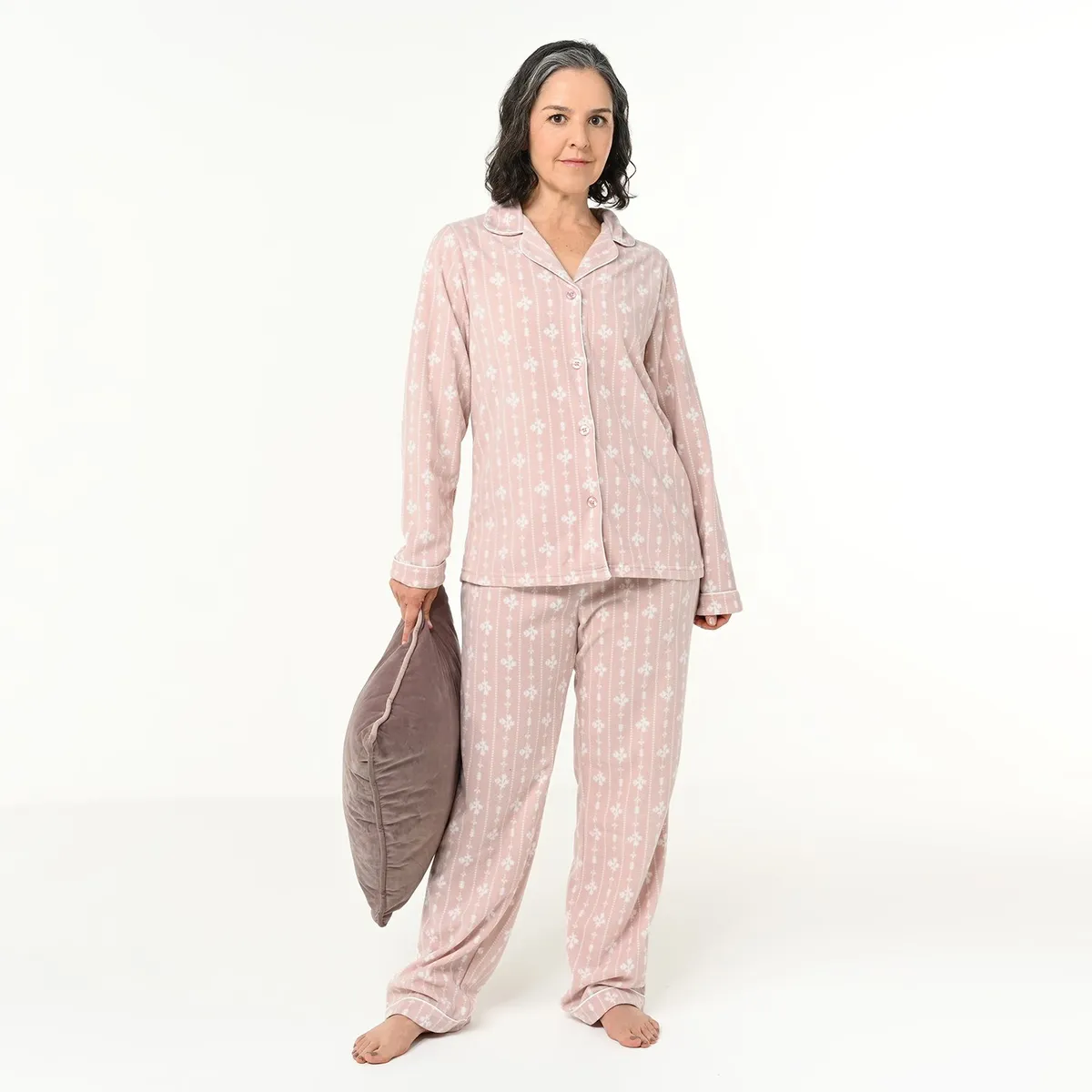 SOUTHLAND - Conjunto pijama mujer pantalón y manga larga Southland