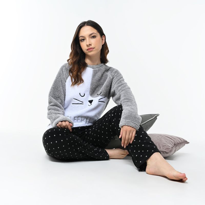 SYBILLA - Pijama completa con pantalón Mujer Manga larga Sybilla