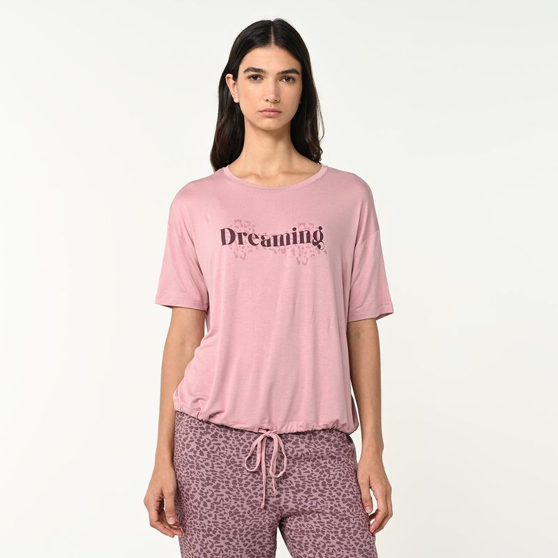 BLU - Camiseta de pijama Mujer Manga corta Blu