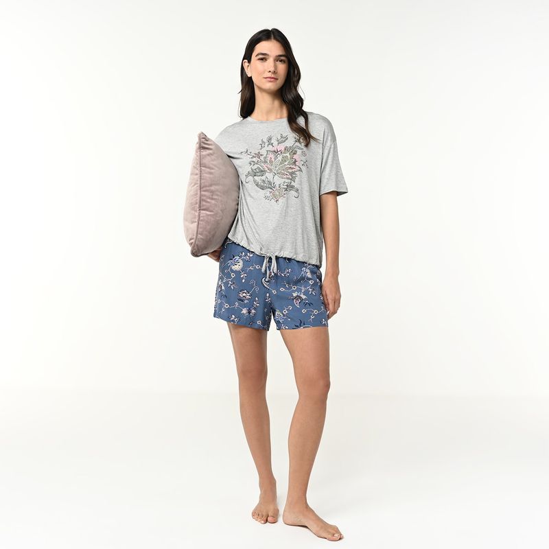 BLU - Camiseta de pijama Mujer Manga corta Blu