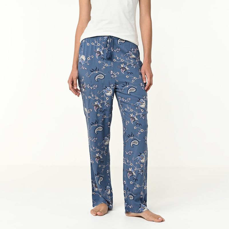 BLU - Pantalón de pijama Mujer Largo Sin mangas Blu