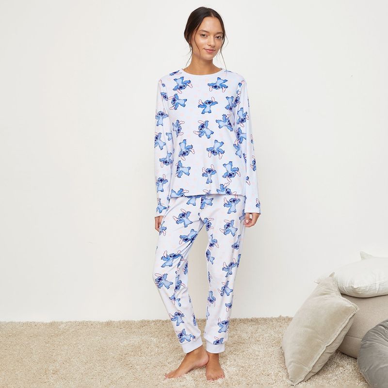 DISNEY - Pijama completa con pantalón Mujer Largo Manga larga Disney