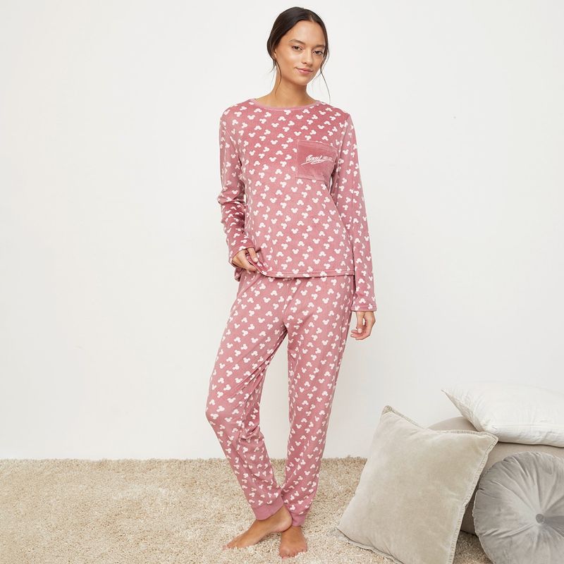 DISNEY - Conjunto de pijama con pantalón Mujer Largo Manga larga Disney