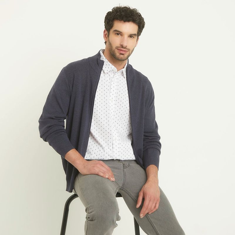 NEWPORT - Camisa Hombre con Estampado Manga corta Slim de Algodón Newport