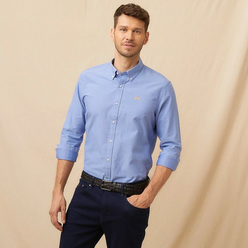 LA MARTINA - Camisa Hombre Manga larga Recto de Algodón La Martina
