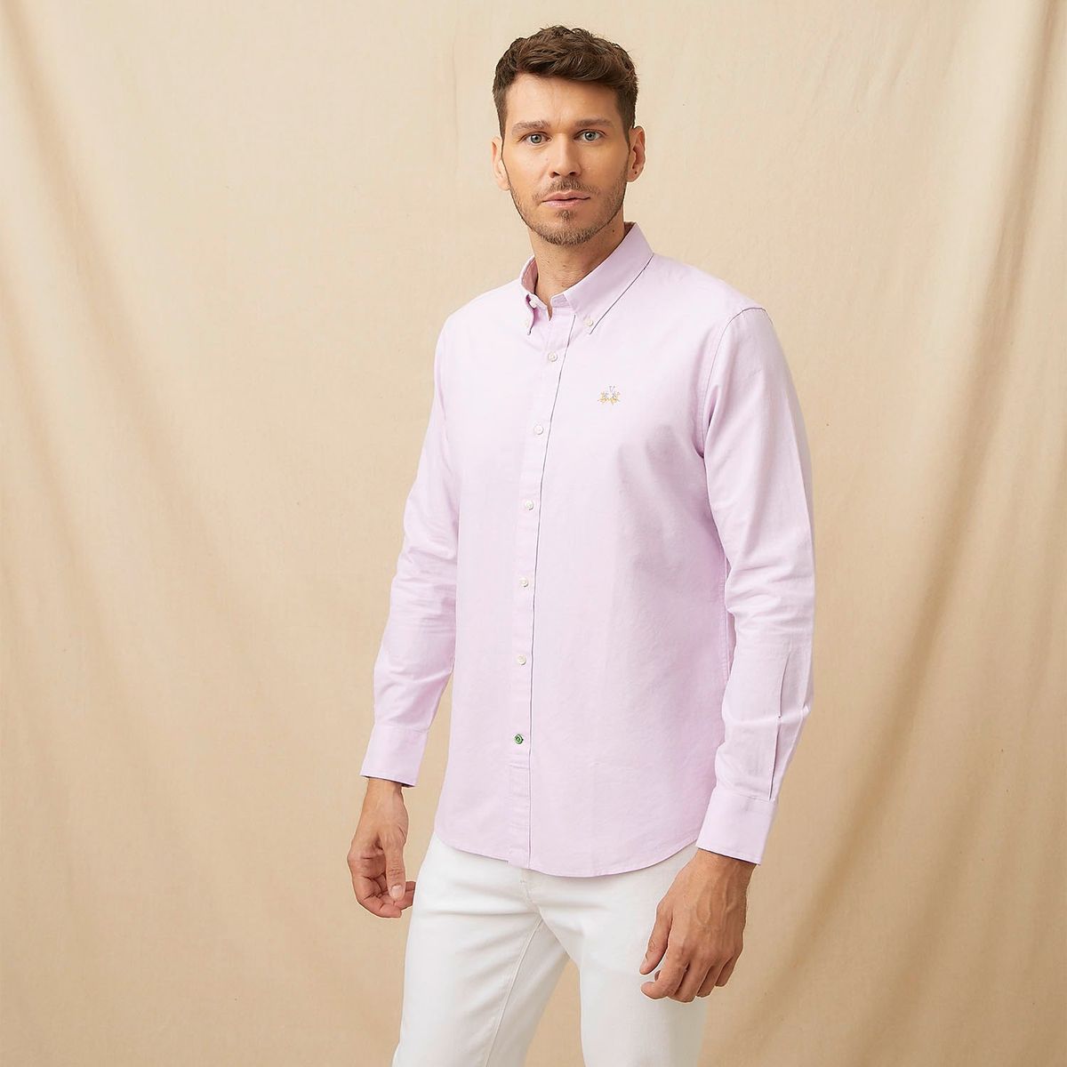 LA MARTINA - Camisa Hombre Manga larga Recto de Algodón La Martina