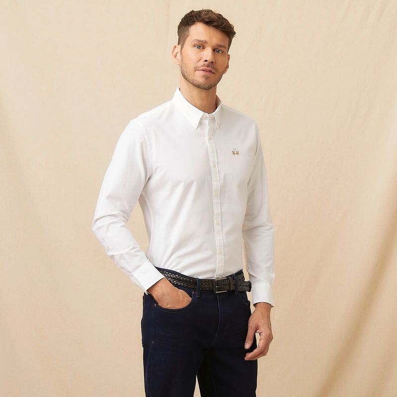 LA MARTINA - Camisa Hombre Manga larga Recto de Algodón La Martina