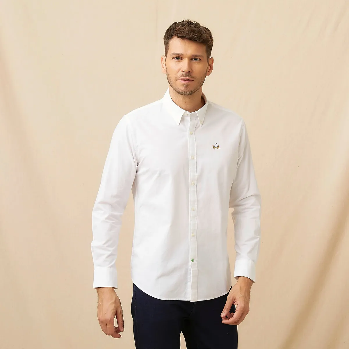 LA MARTINA - Camisa Hombre Manga larga Recto de Algodón La Martina