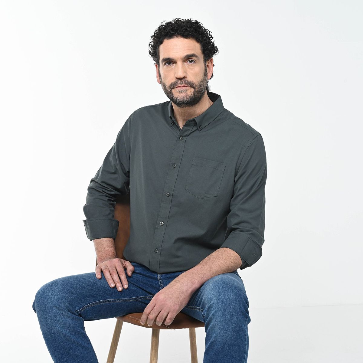 NEWPORT - Camisa Hombre Manga larga de Algodón NEWPORT