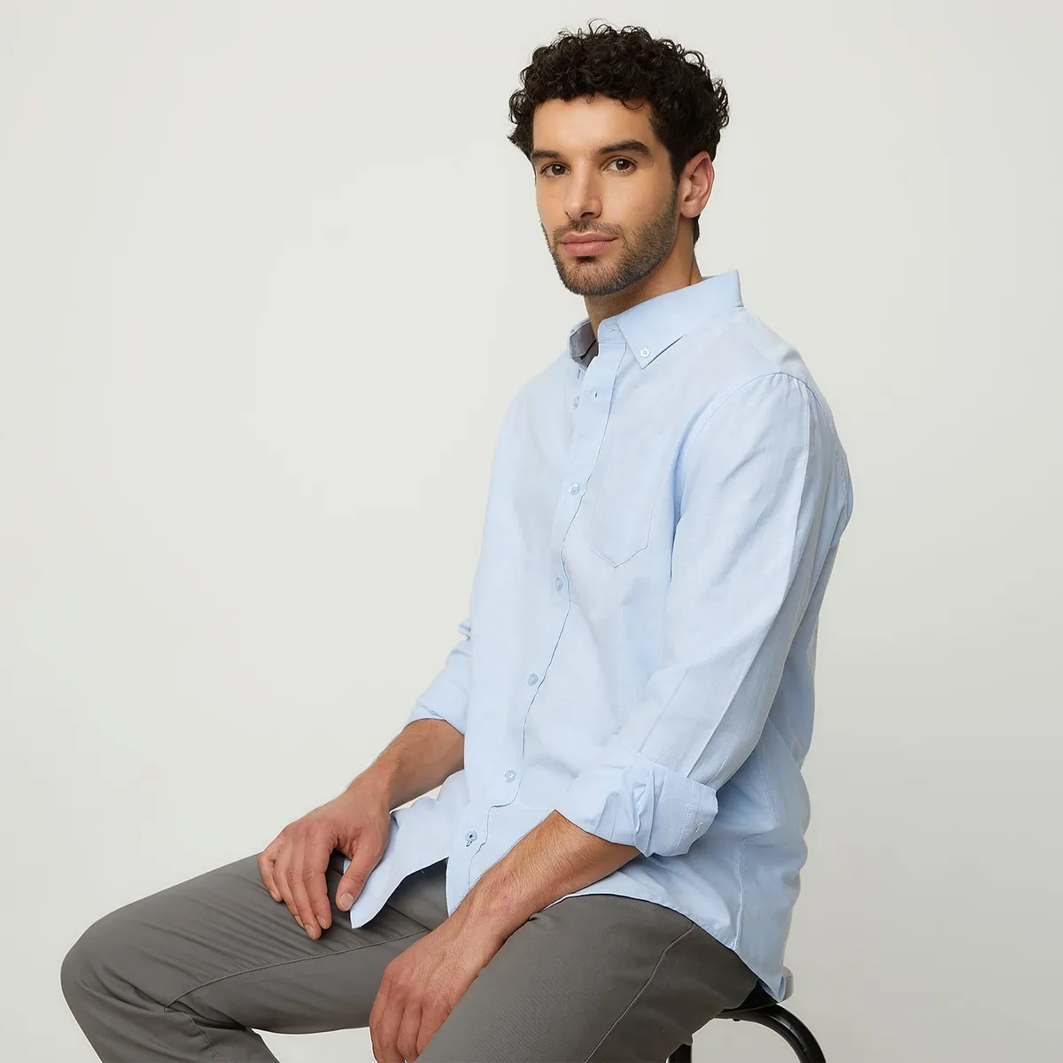 NEWPORT - Camisa Hombre Manga larga de Algodón NEWPORT